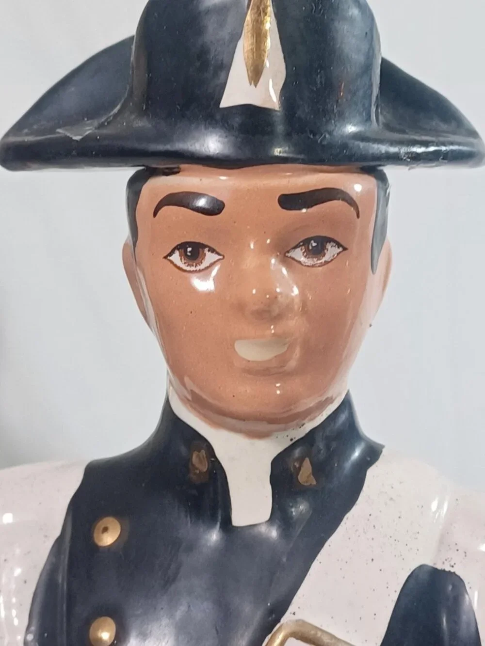 Vintage Ceramic Liquore Galliano Decanter Italian Soldier Coronetti Cunardo 19”